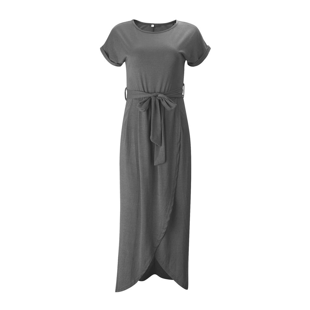 
Maxikleid für Damen – Sommerlicher Stil – Leichter Stoff – Eleganter Schlitz
