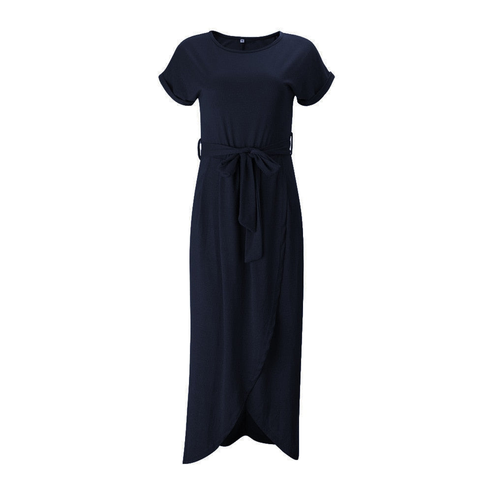 Maxikleid für Damen – Sommerlicher Stil – Leichter Stoff – Eleganter Schlitz