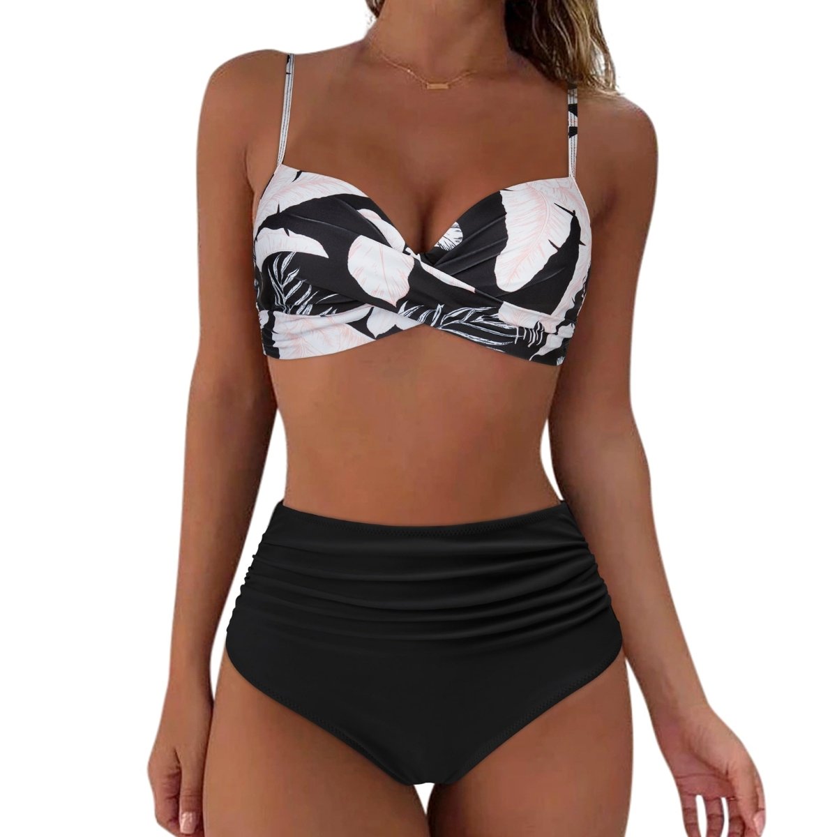 Bikiniset für Frauen - Hohe Taille - Dehnbarer Stoff - Stilvoller Look
