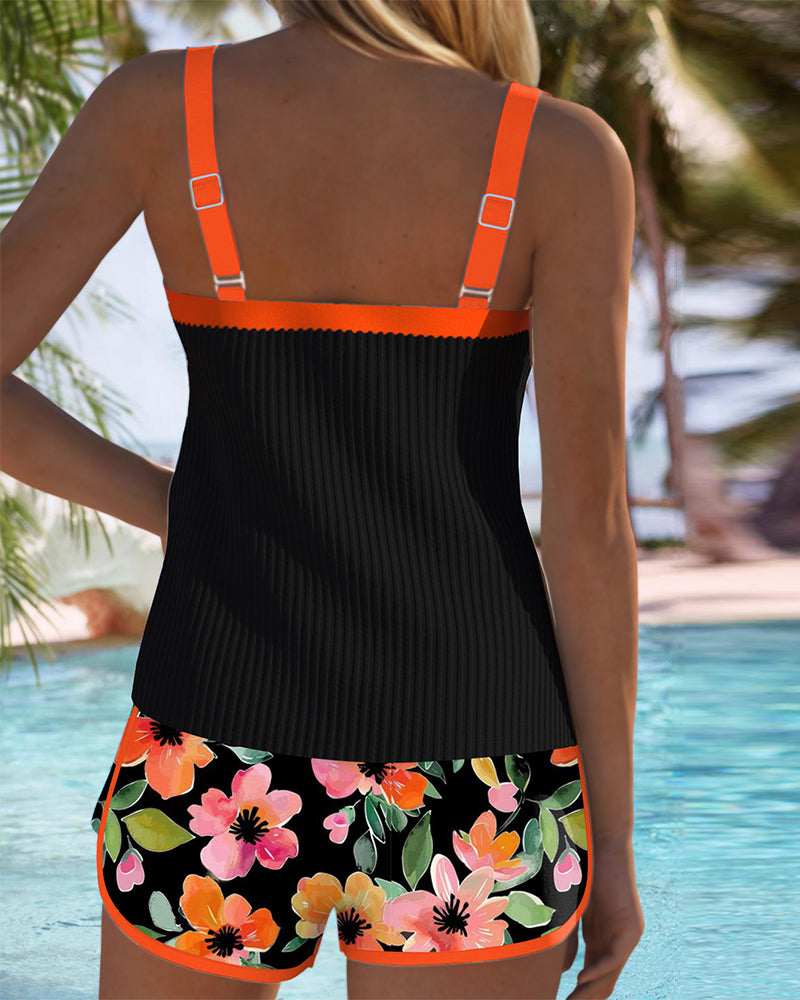 Tankini-Set für Damen – Vollständige Abdeckung – Atmungsaktives Material – Entspannte Passform