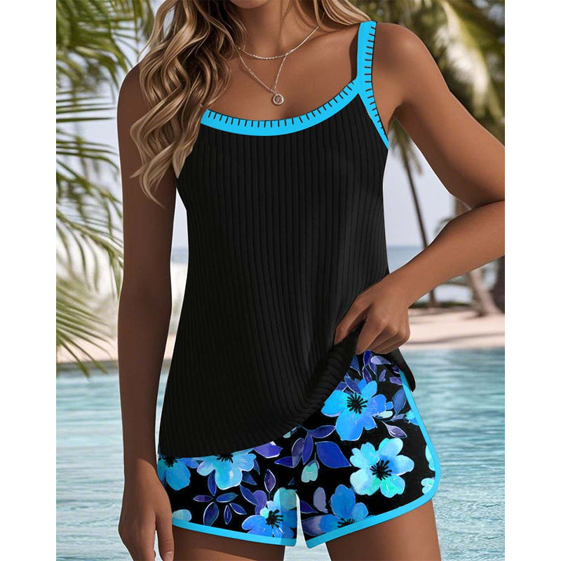 Tankini-Set für Damen – Vollständige Abdeckung – Atmungsaktives Material – Entspannte Passform