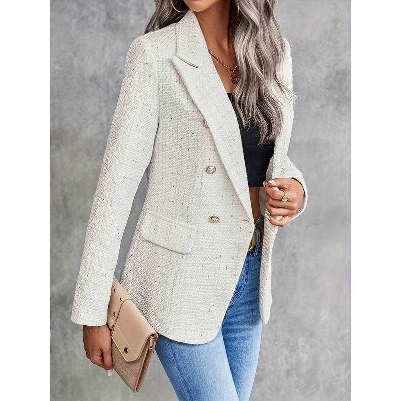Frauengebläse - strukturierter Schnitt - Klassische Knöpfe - eleganter Look