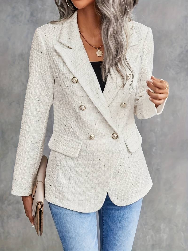 Frauengebläse - strukturierter Schnitt - Klassische Knöpfe - eleganter Look 2