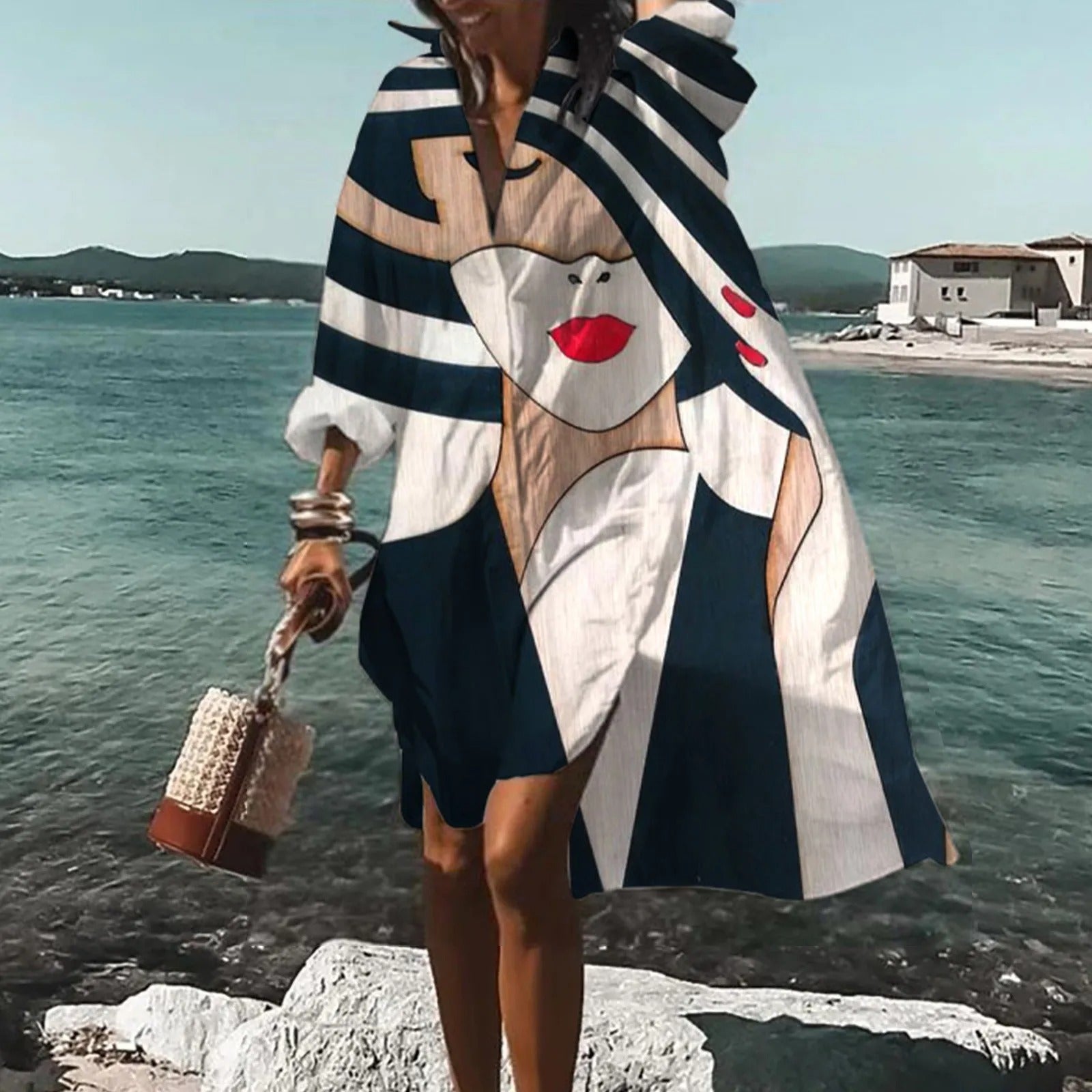 Leinenkleid für Damen – A-Linie – Leicht – Eleganter Look