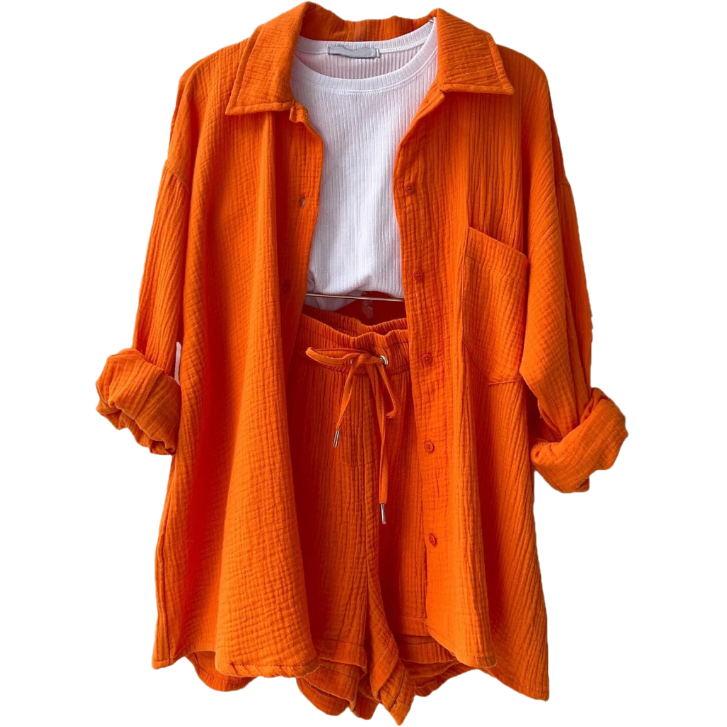 Zwei -Teil -Set für Frauen - luftige Baumwolle - bequeme Passform - stilvolles Design