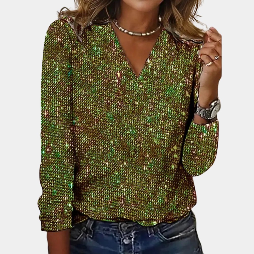 Glitzerndes Pailletten-Top für einen glanzvollen Abend