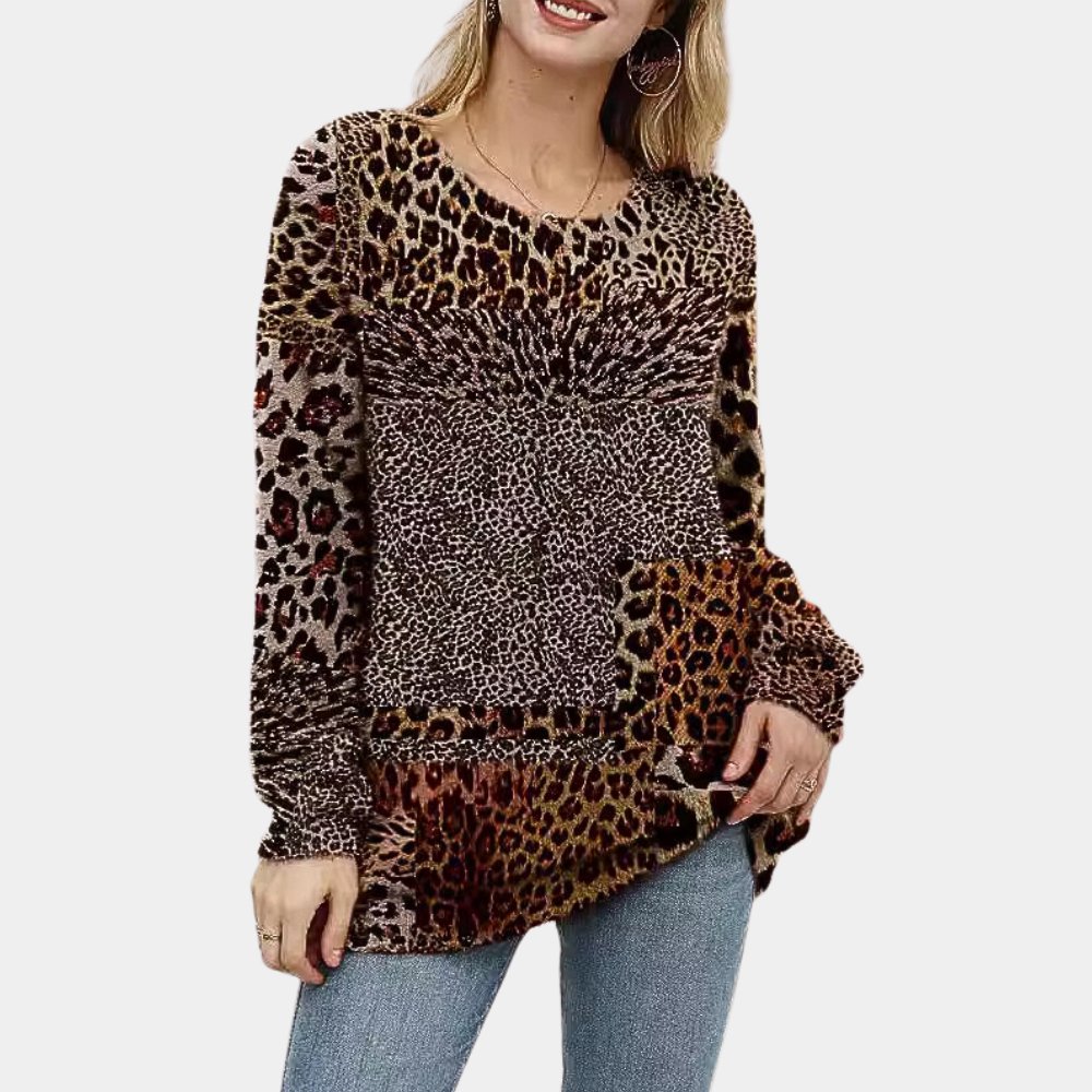 Leopardenmuster Langarmshirt für ultimativen Stil und Komfort