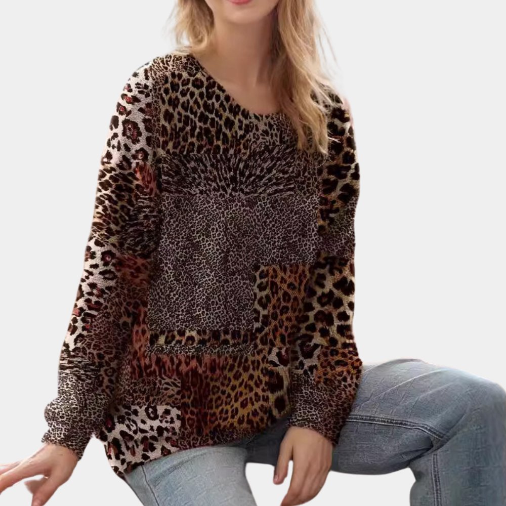 Leopardenmuster Langarmshirt für ultimativen Stil und Komfort