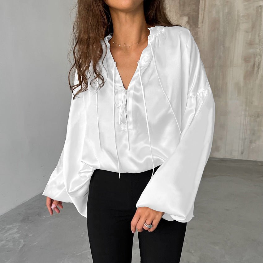 Luxuriöse Satinbluse für mühelose Eleganz