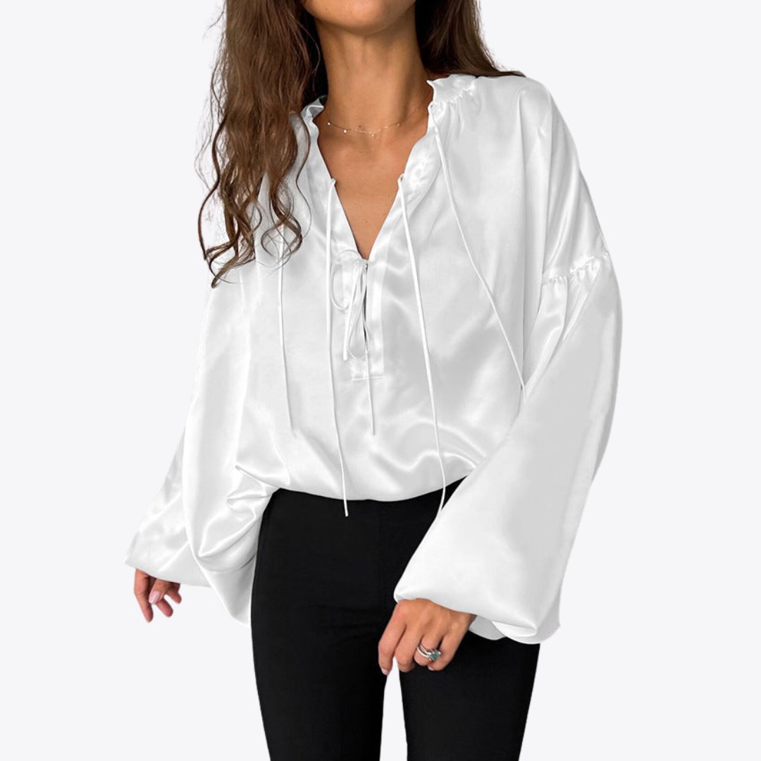 Luxuriöse Satinbluse für mühelose Eleganz