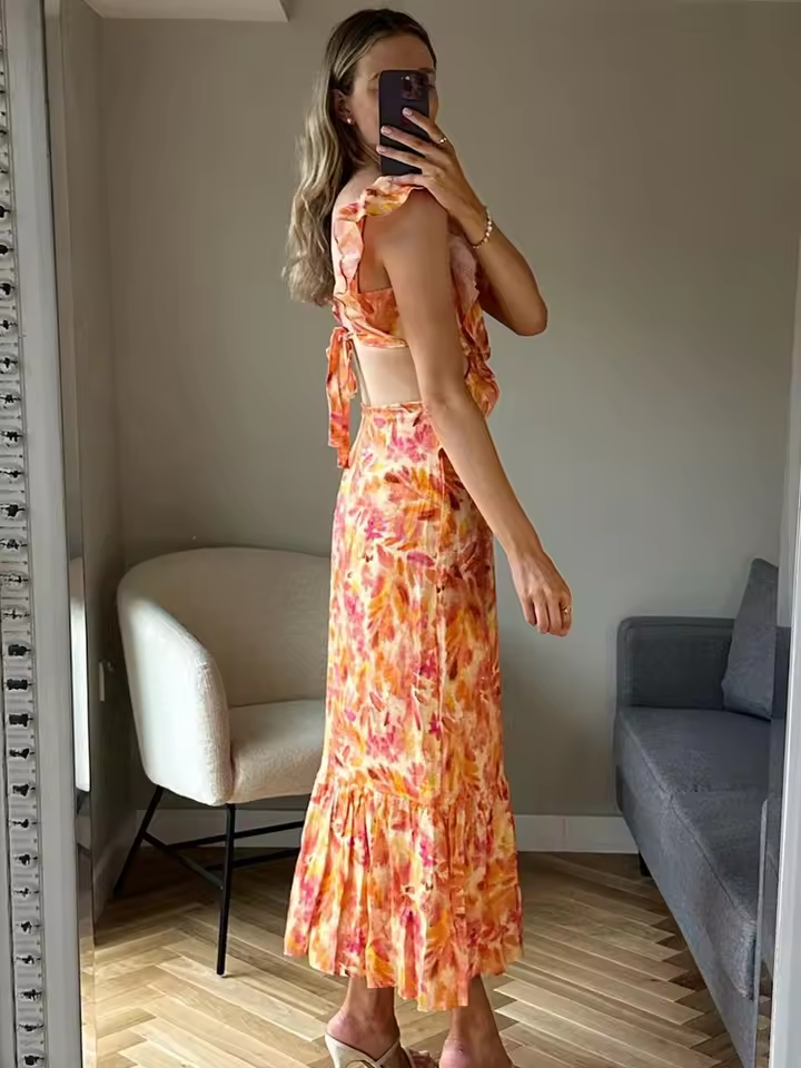 Maxikleid mit Rüschen – Femininer & Luftiger Look für den Sommer
