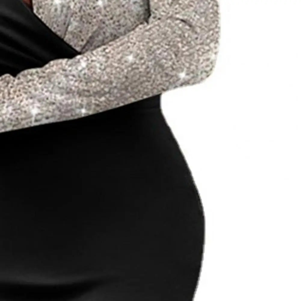 Paillettenärmel Bodycon Kleid – Glamourös & Elegant