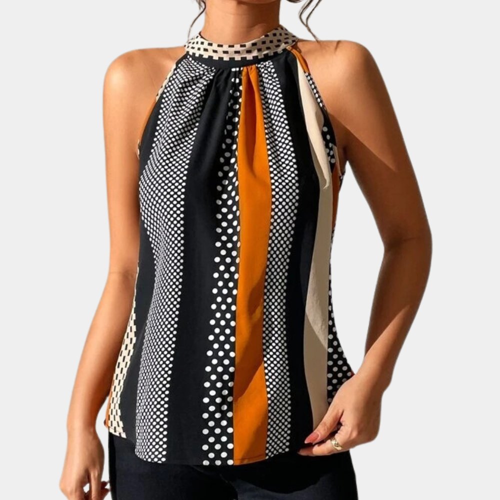 Schickes gemustertes Crop-Top für mühelose Sommer-Outfits
