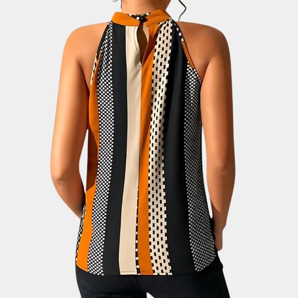 Schickes gemustertes Crop-Top für mühelose Sommer-Outfits