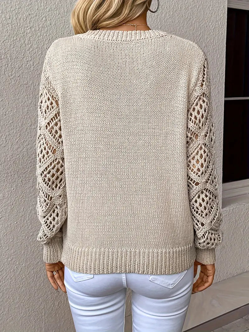 Strickpullover mit Spitzendetails – Eleganz trifft auf Komfort