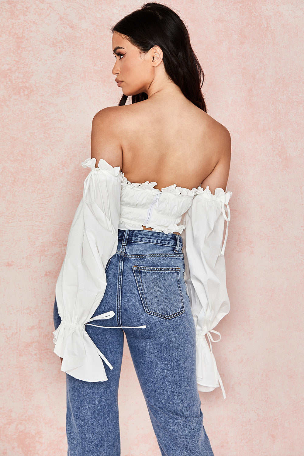Off-Shoulder Crop Top für women-trendige Sommer-Soft-Baumwollnormale Pass 2