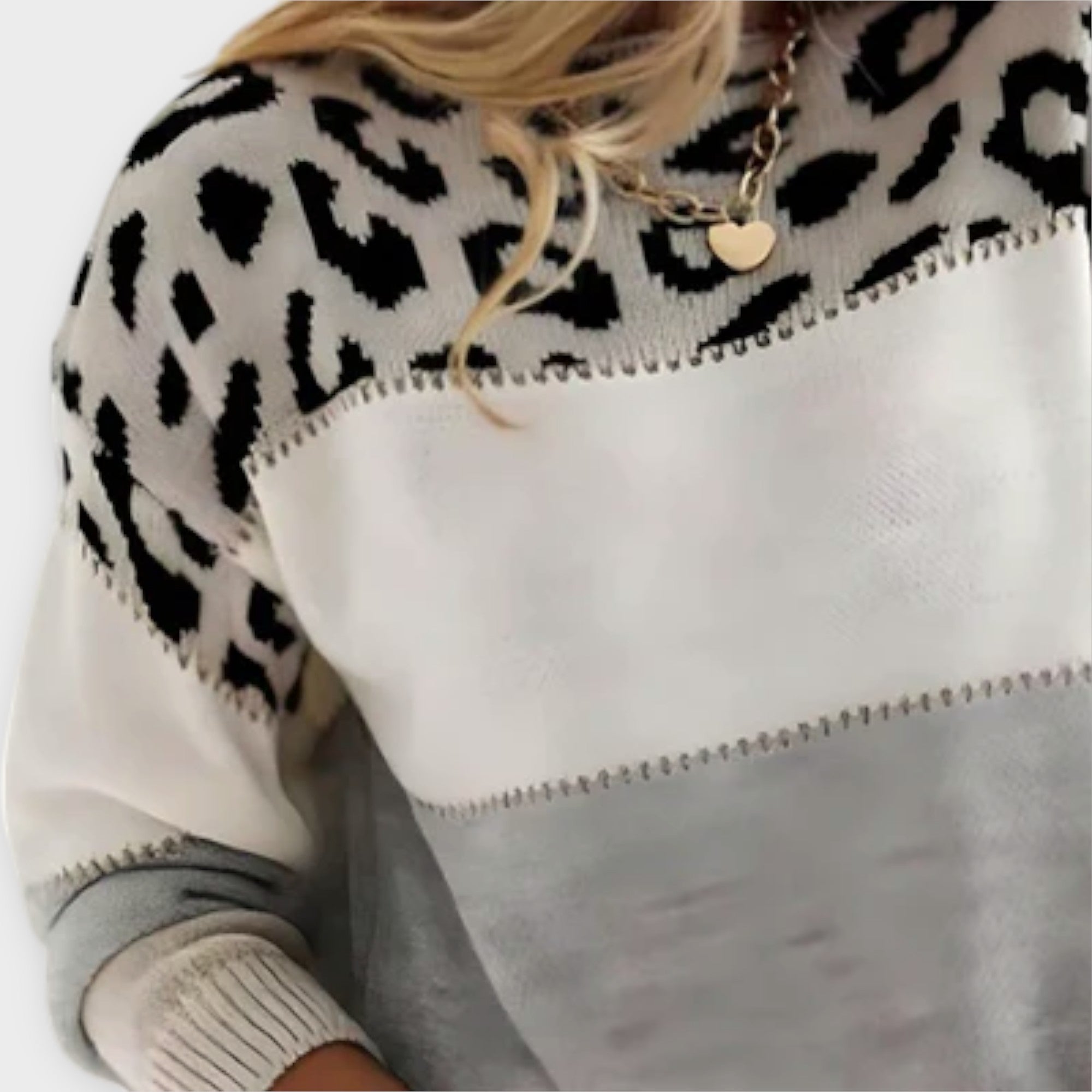 Winterpullover für Frauen mit Leopardenmuster – Weich, Warm & Elegant
